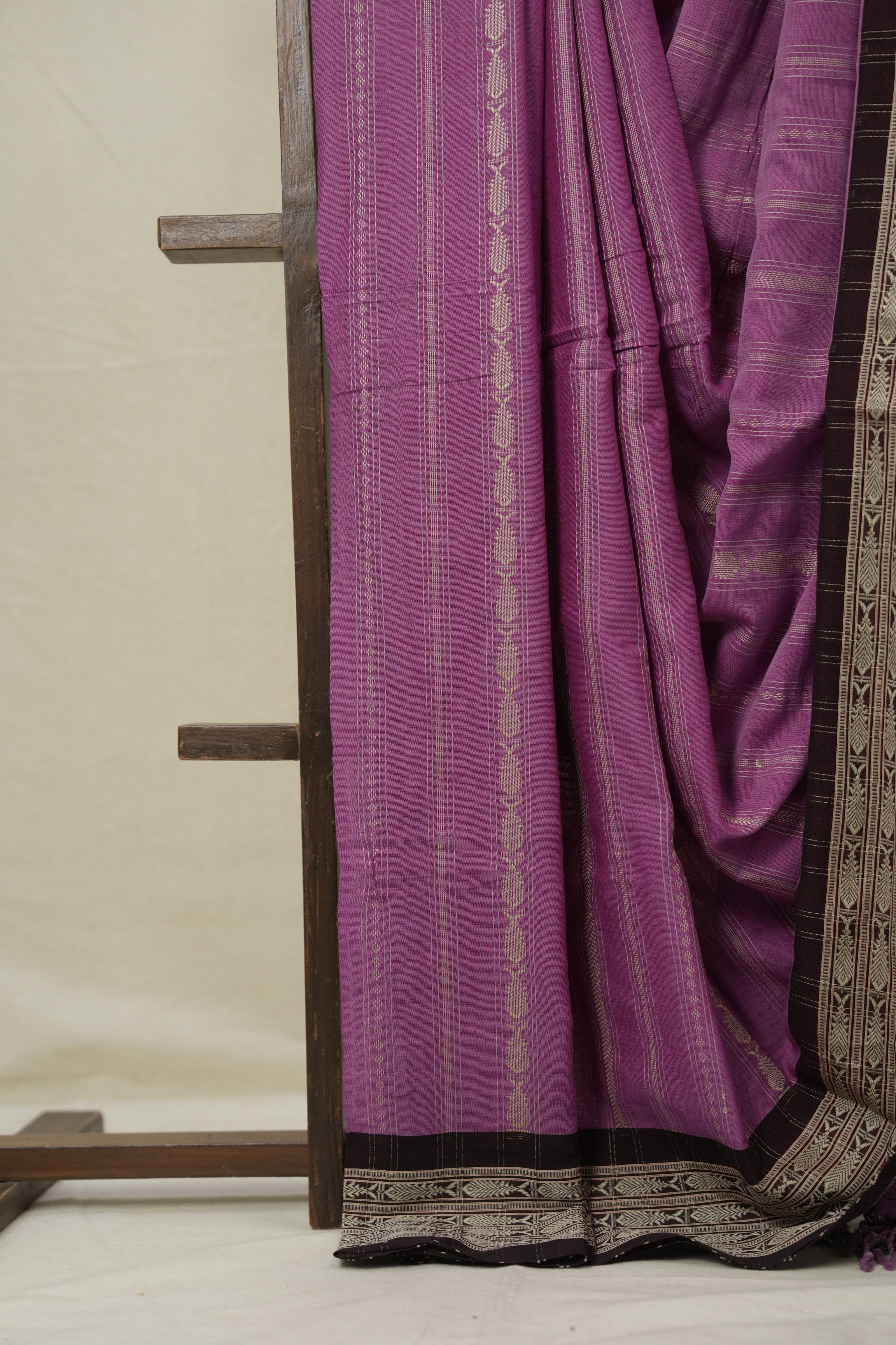 Dusty Pink Bengal Cotton Saree - SRDPBCS134