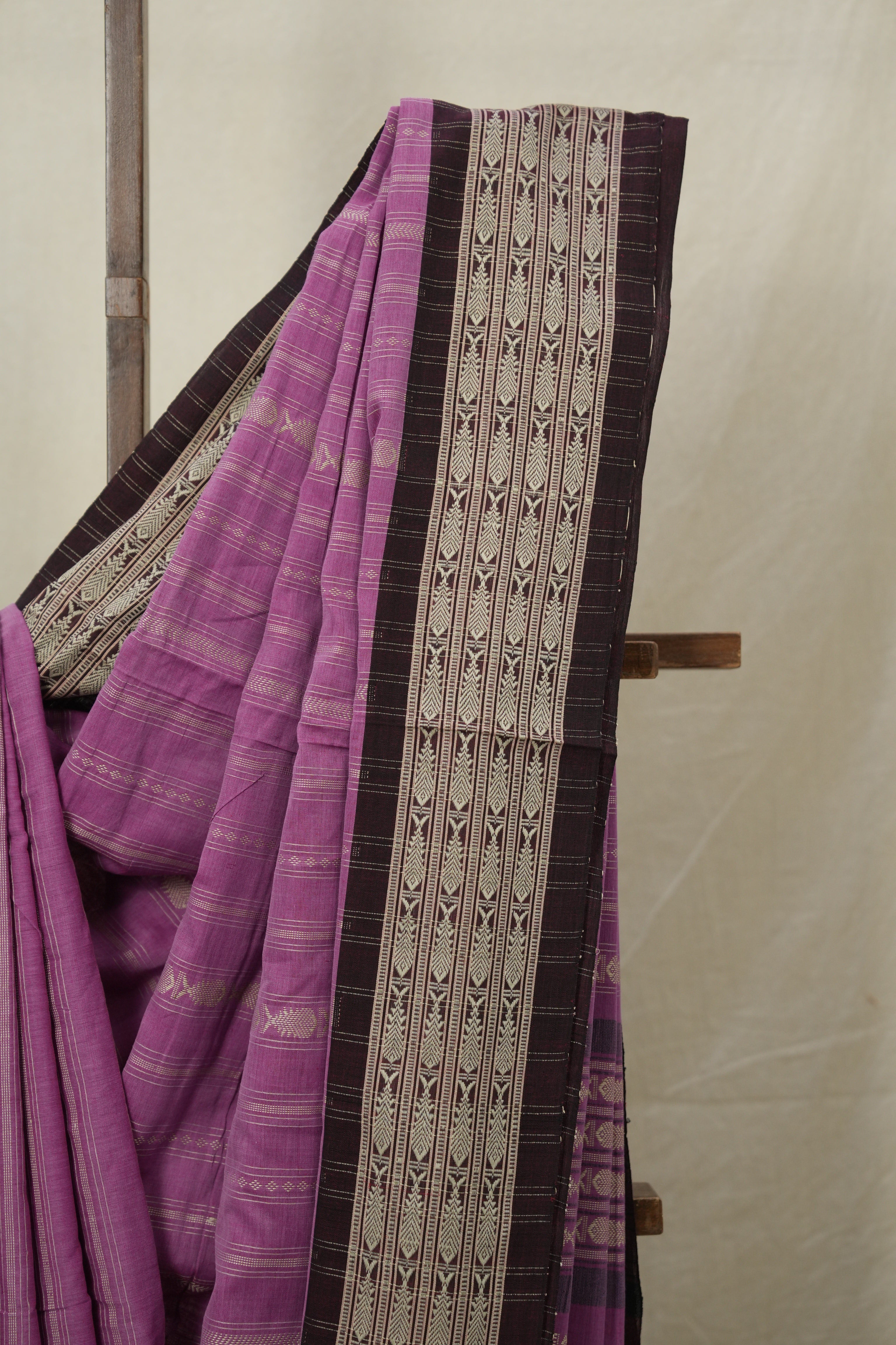 Dusty Pink Bengal Cotton Saree - SRDPBCS134