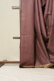 Plum Tussar Silk Saree - SRPTSS1524