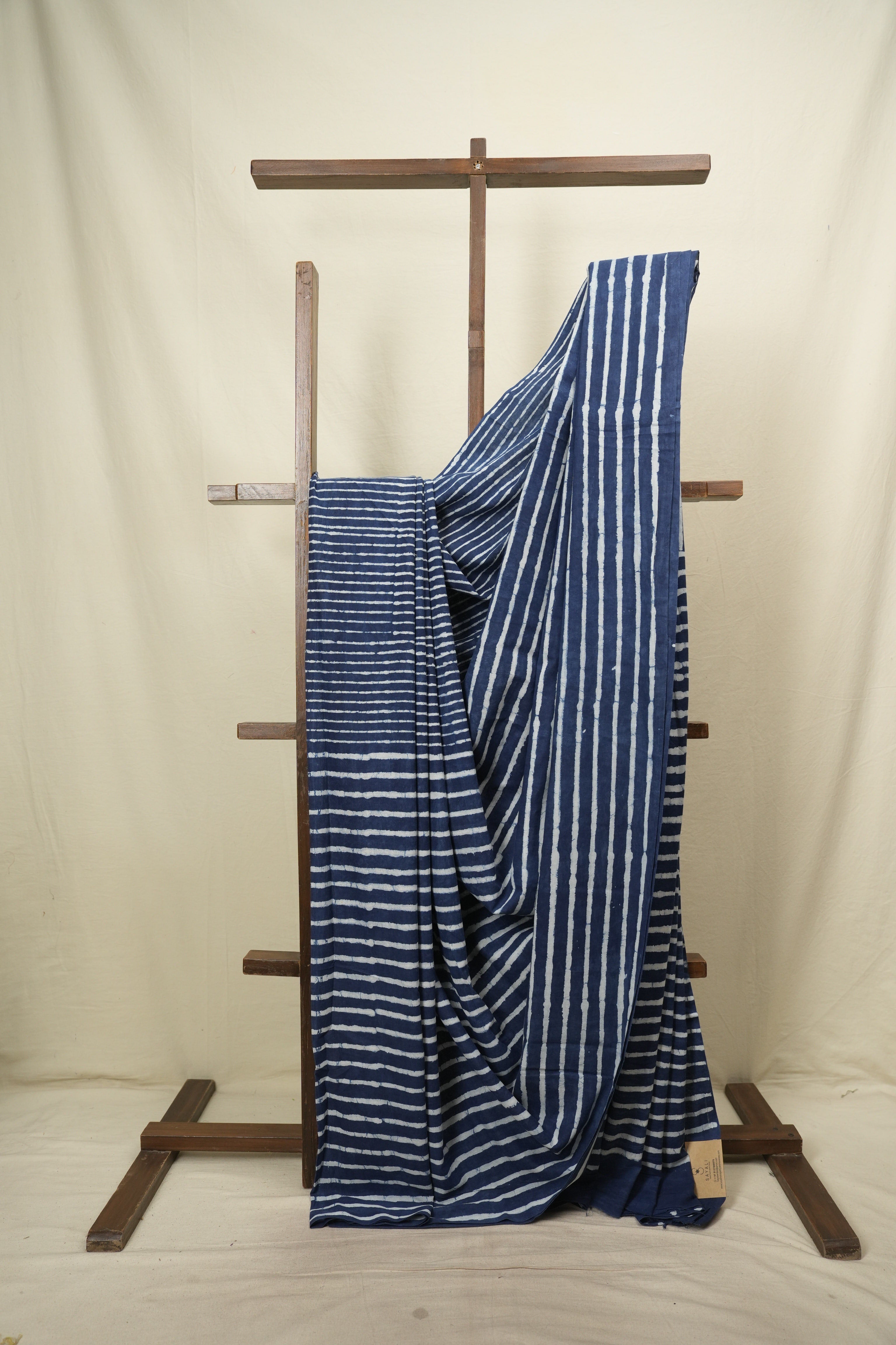 Indigo HBP Cotton Saree - SRICS3794