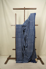 Indigo HBP Cotton Saree - SRICS3794