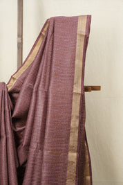 Plum Tussar Silk Saree - SRPTSS1524