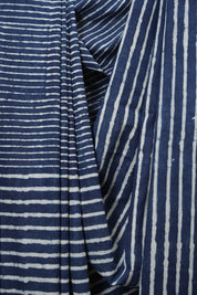 Indigo HBP Cotton Saree - SRICS3794