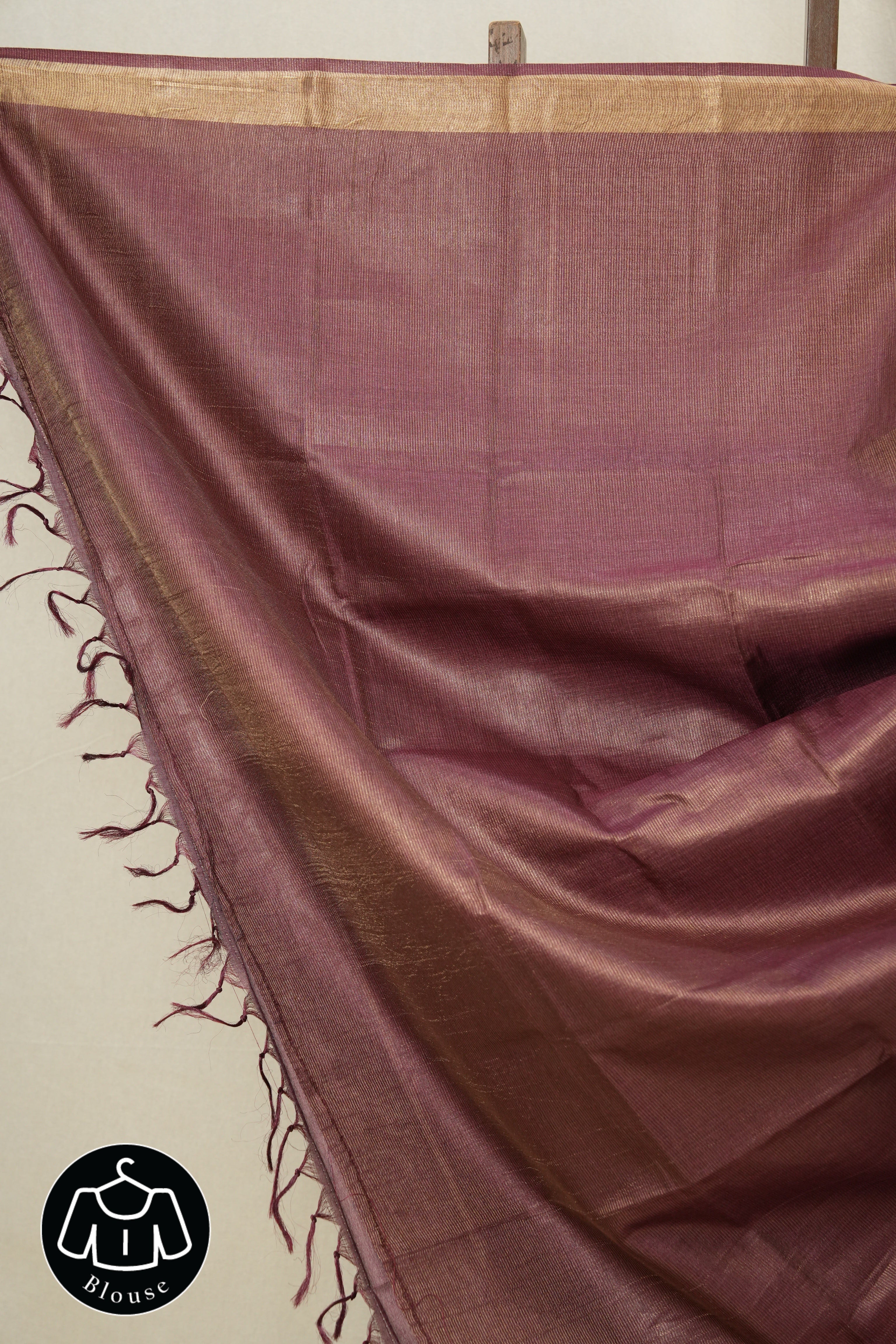 Plum Tussar Silk Saree - SRPTSS1524