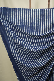 Indigo HBP Cotton Saree - SRICS3794