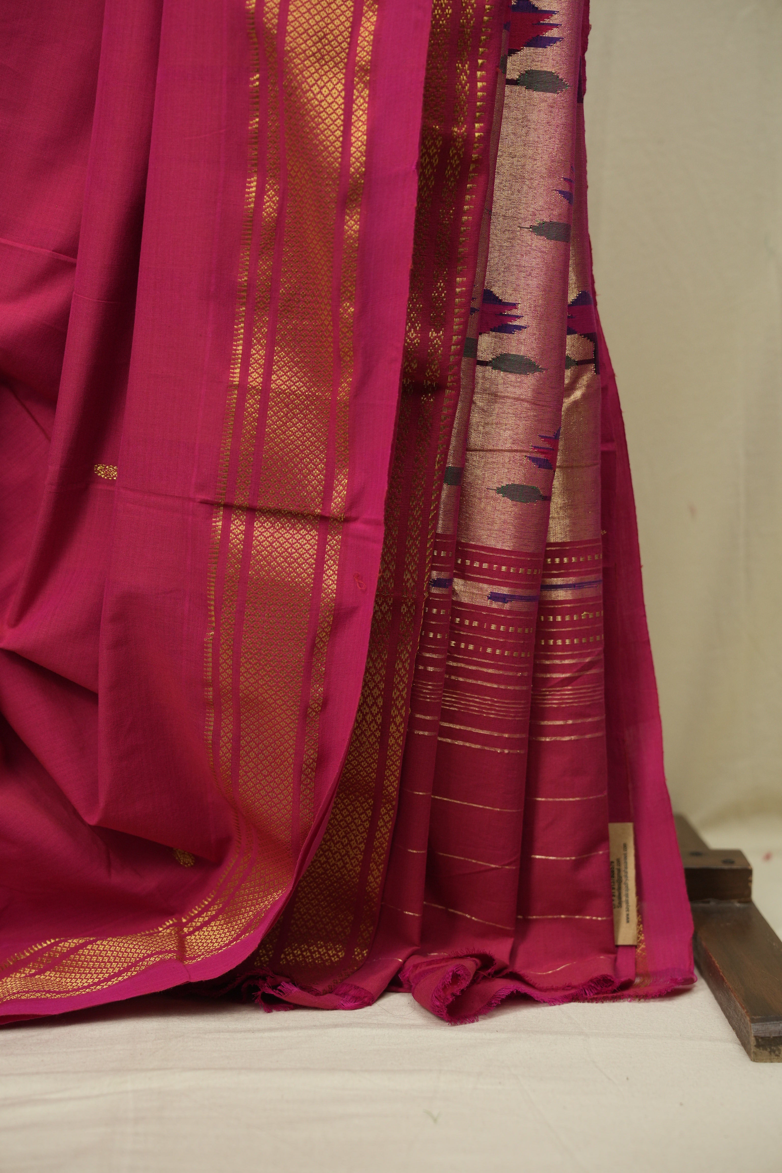 Pink Cotton Paithani Saree - SRPCPS803