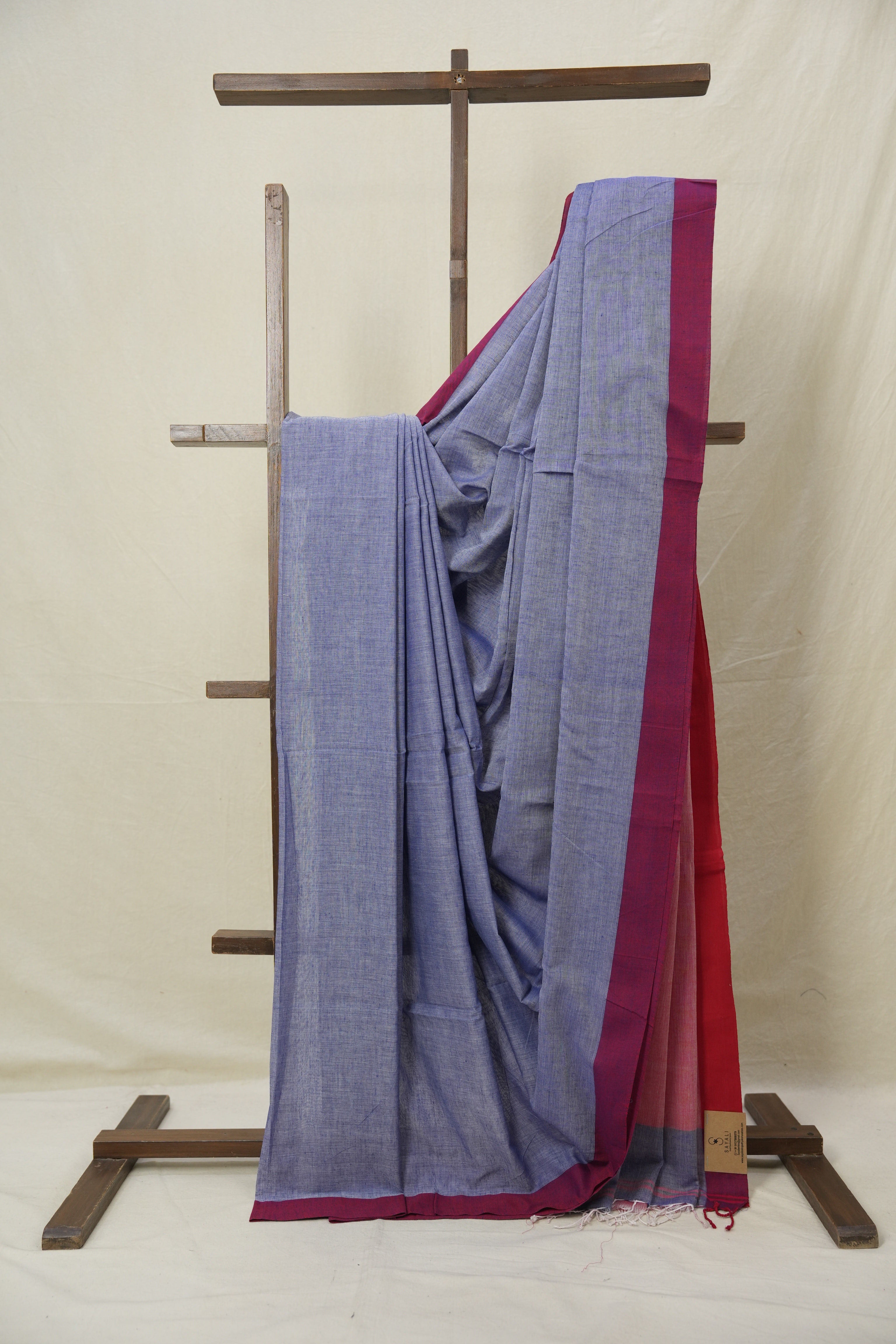 Blue Bengal Cotton Saree - SRBBCS159