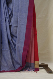 Blue Bengal Cotton Saree - SRBBCS159
