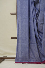 Blue Bengal Cotton Saree - SRBBCS159