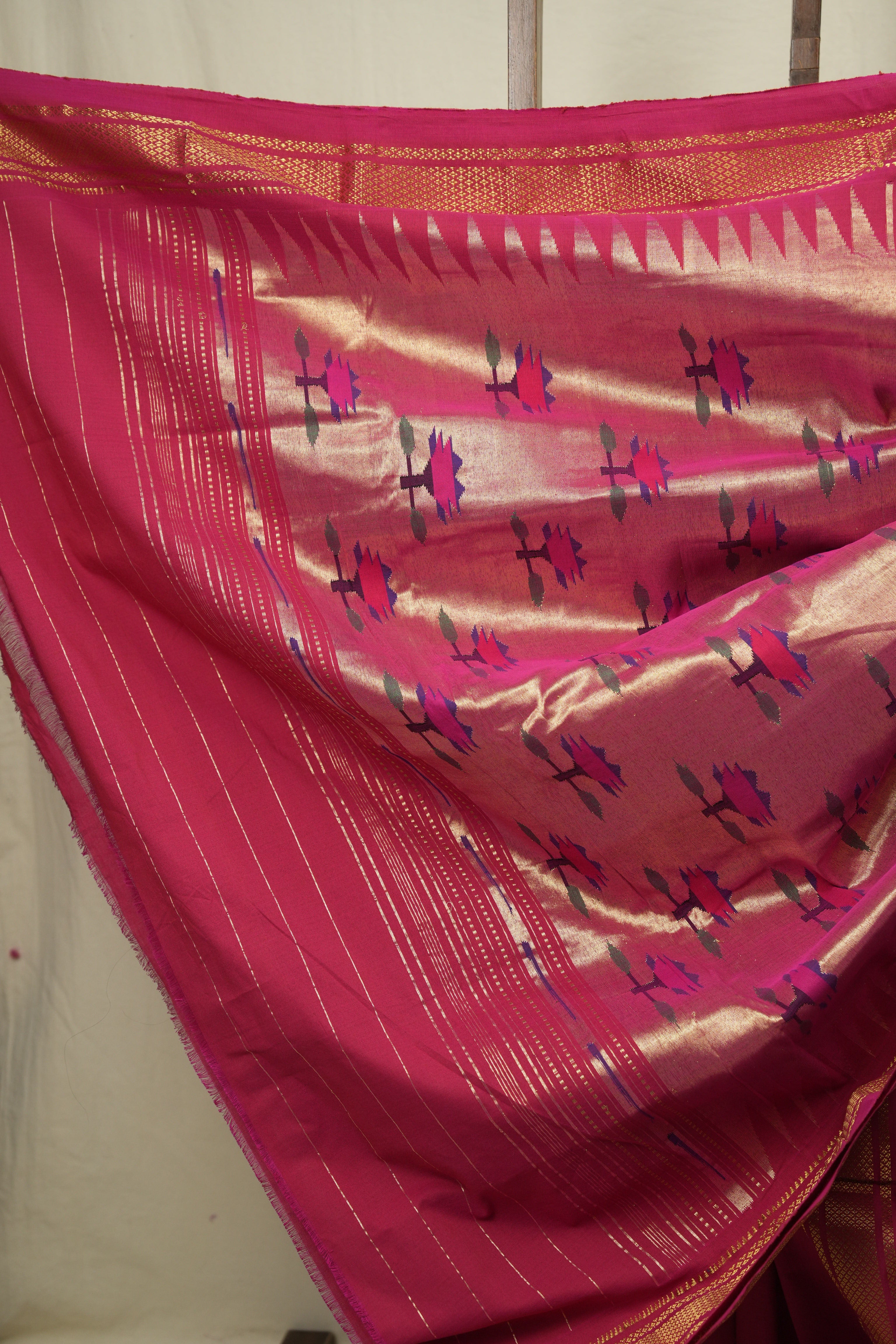 Pink Cotton Paithani Saree - SRPCPS803