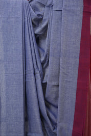 Blue Bengal Cotton Saree - SRBBCS159
