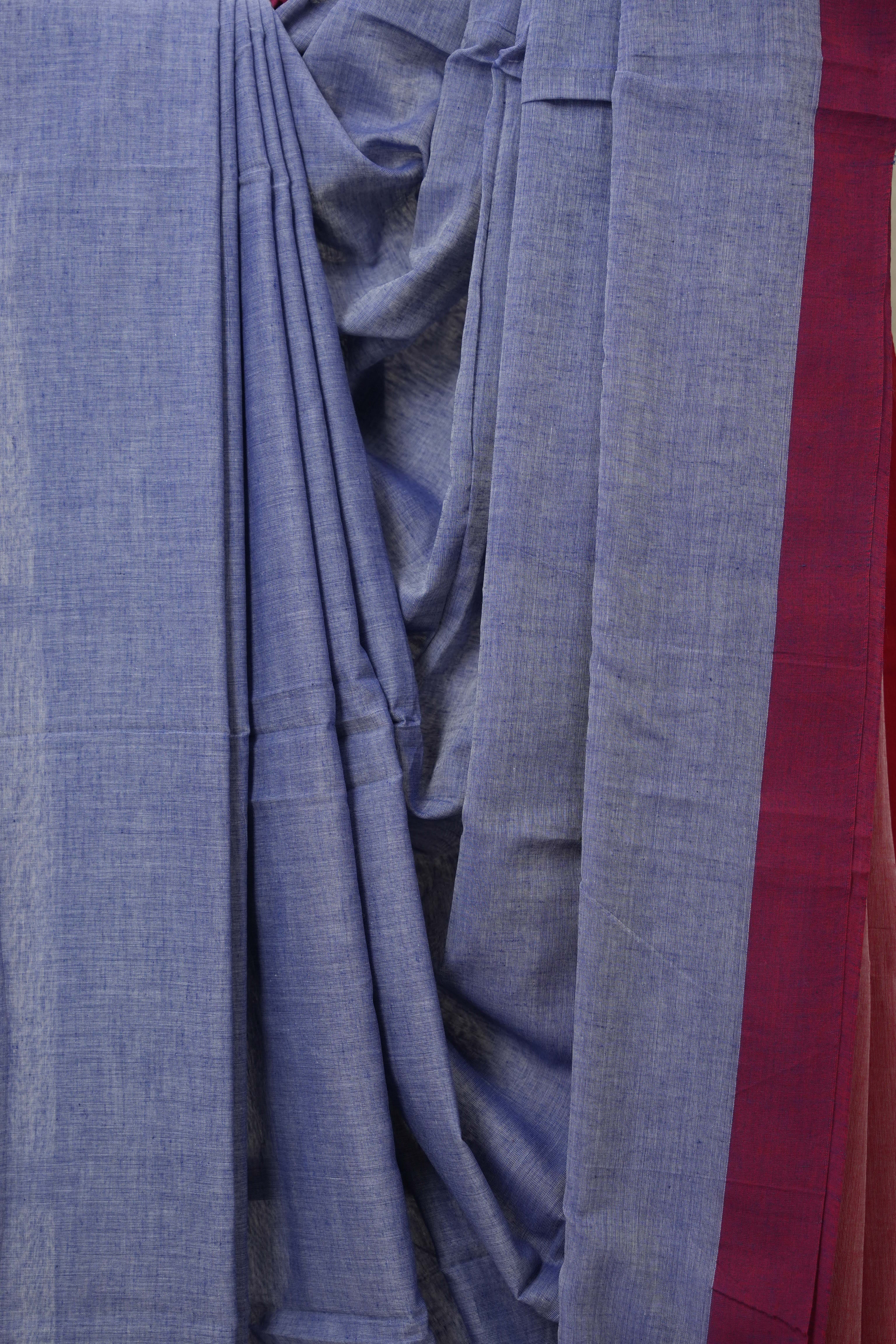 Blue Bengal Cotton Saree - SRBBCS159