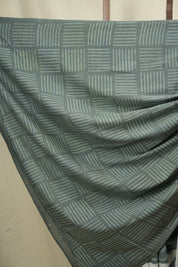 Sage Green HBP Cotton Saree - SRSGCS3786