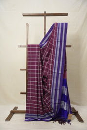 Wine Cotton Ilkal Saree  - SRWCIS643