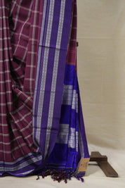 Wine Cotton Ilkal Saree  - SRWCIS643