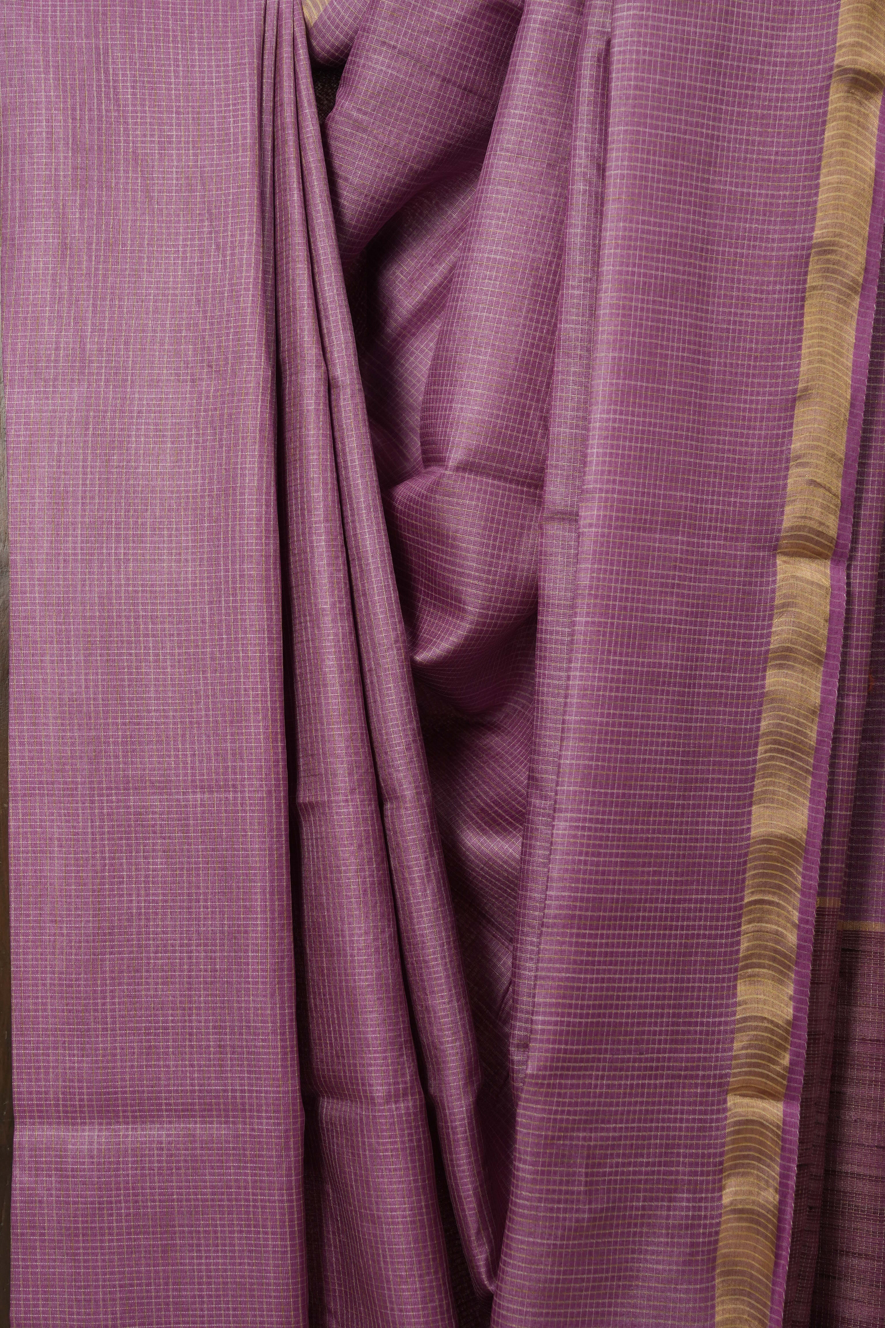 Pink Tussar Silk Saree - SRPTSS1525