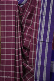 Wine Cotton Ilkal Saree  - SRWCIS643