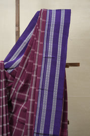 Wine Cotton Ilkal Saree  - SRWCIS643