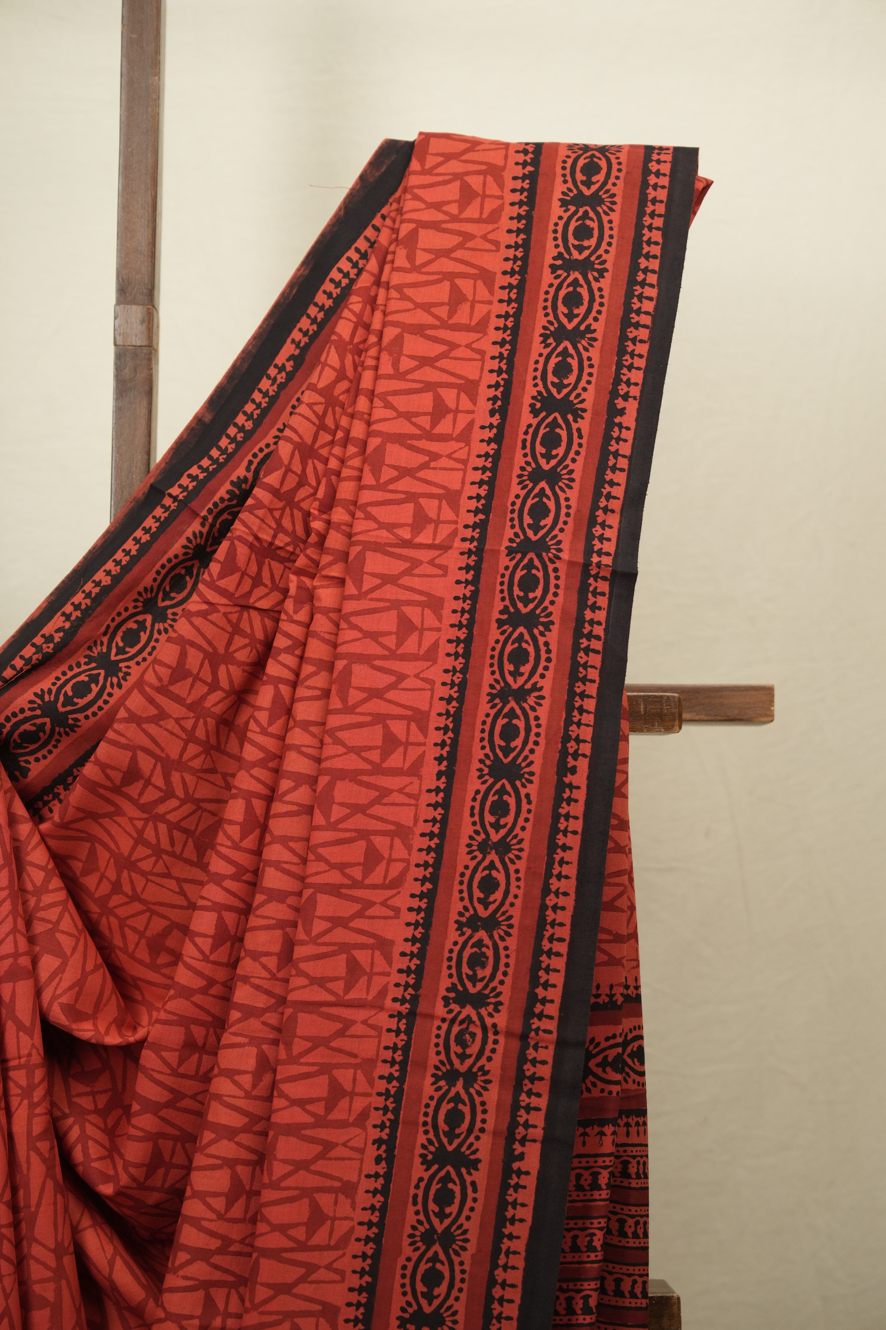 Red HBP Cotton Saree - SRRCS3787