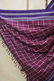 Wine Cotton Ilkal Saree  - SRWCIS643
