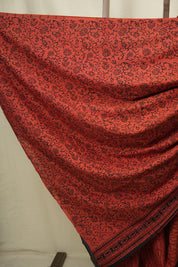 Red HBP Cotton Saree - SRRCS3787