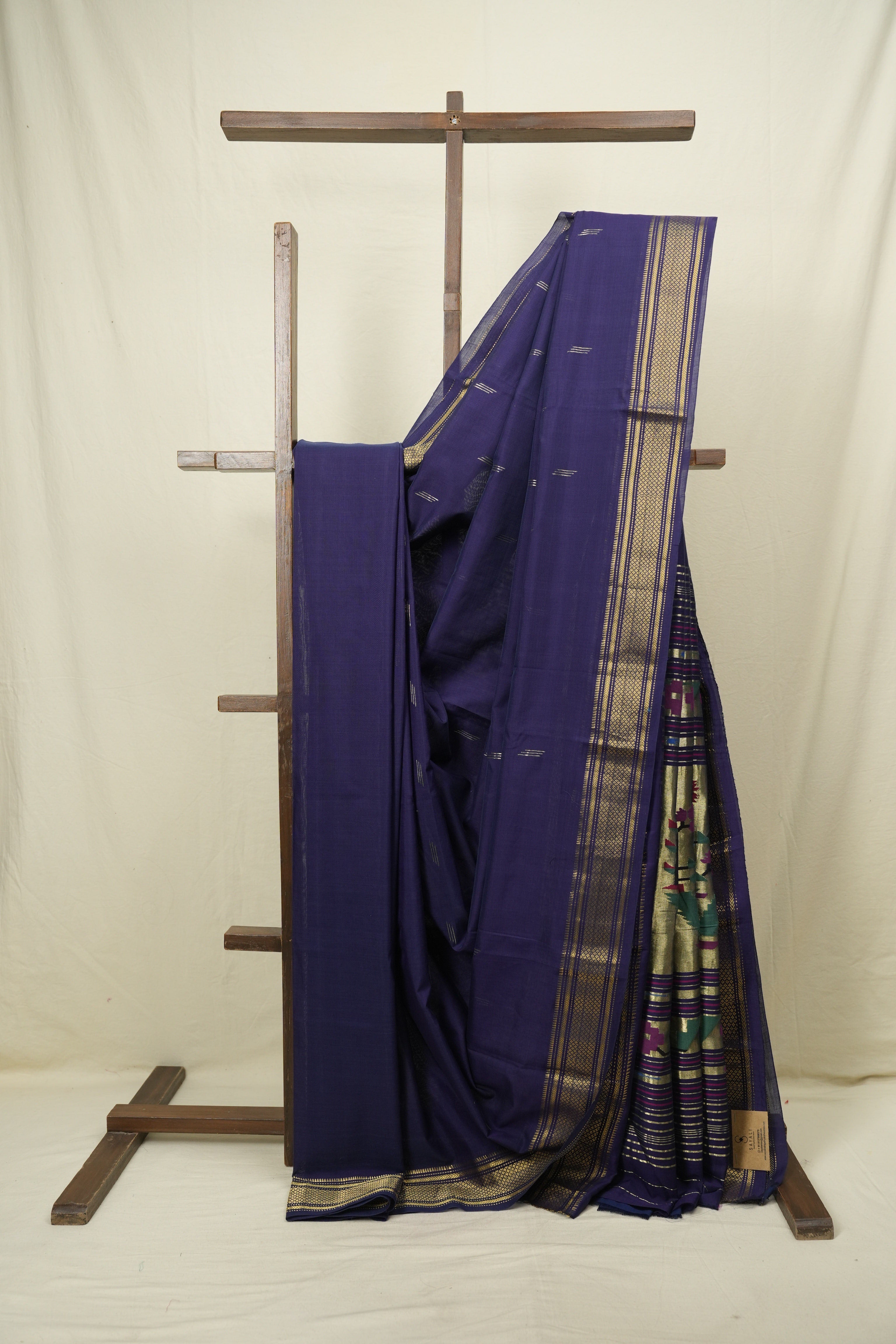 Purple Cotton Paithani Saree - SRPCPS811
