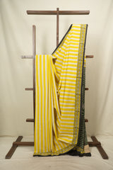 Cream Yellow HBP Cotton Saree - SRCYCS3788