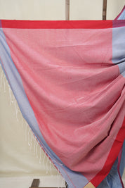 Sky Blue Bengal Cotton Saree - SRSBBCS158