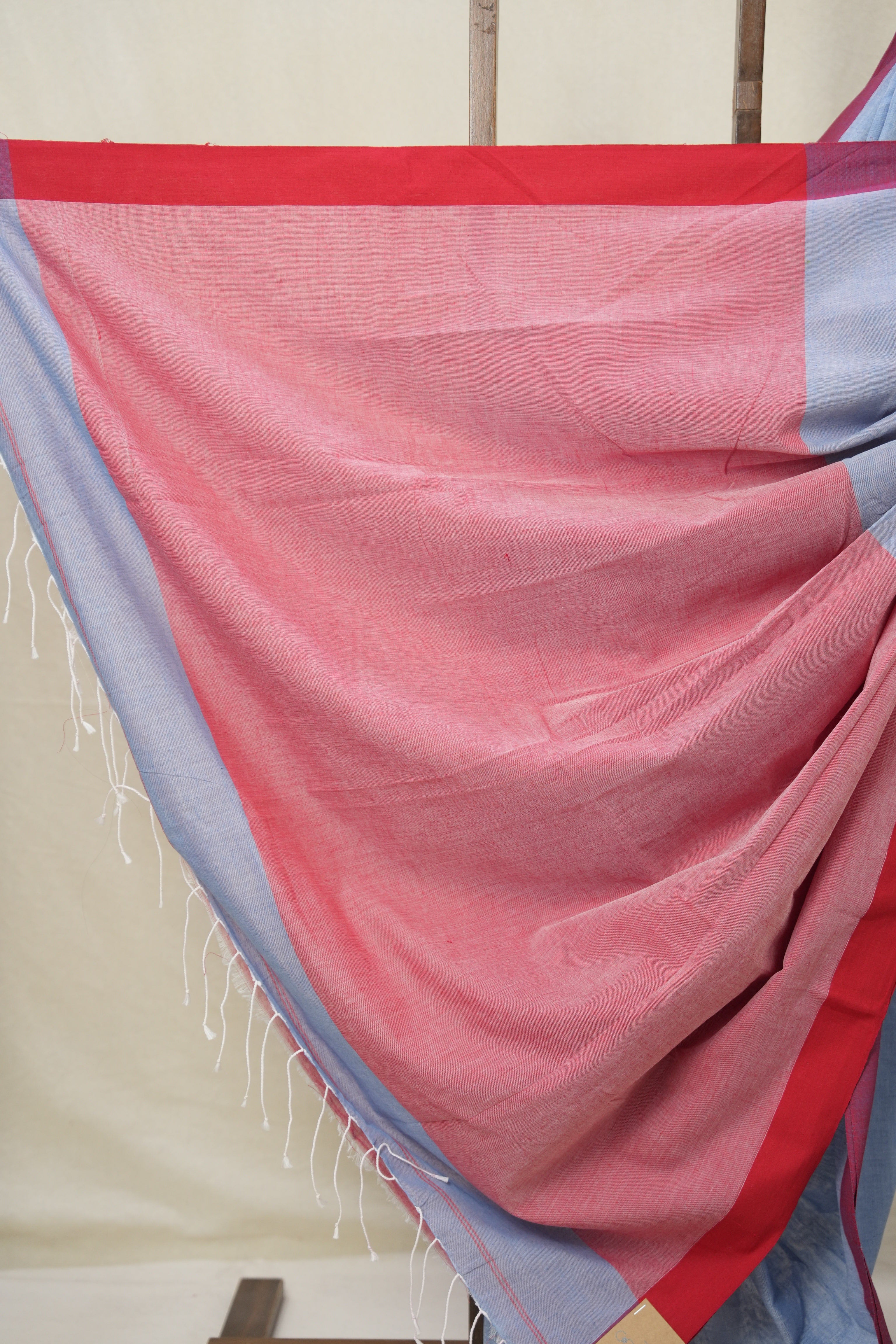 Sky Blue Bengal Cotton Saree - SRSBBCS158