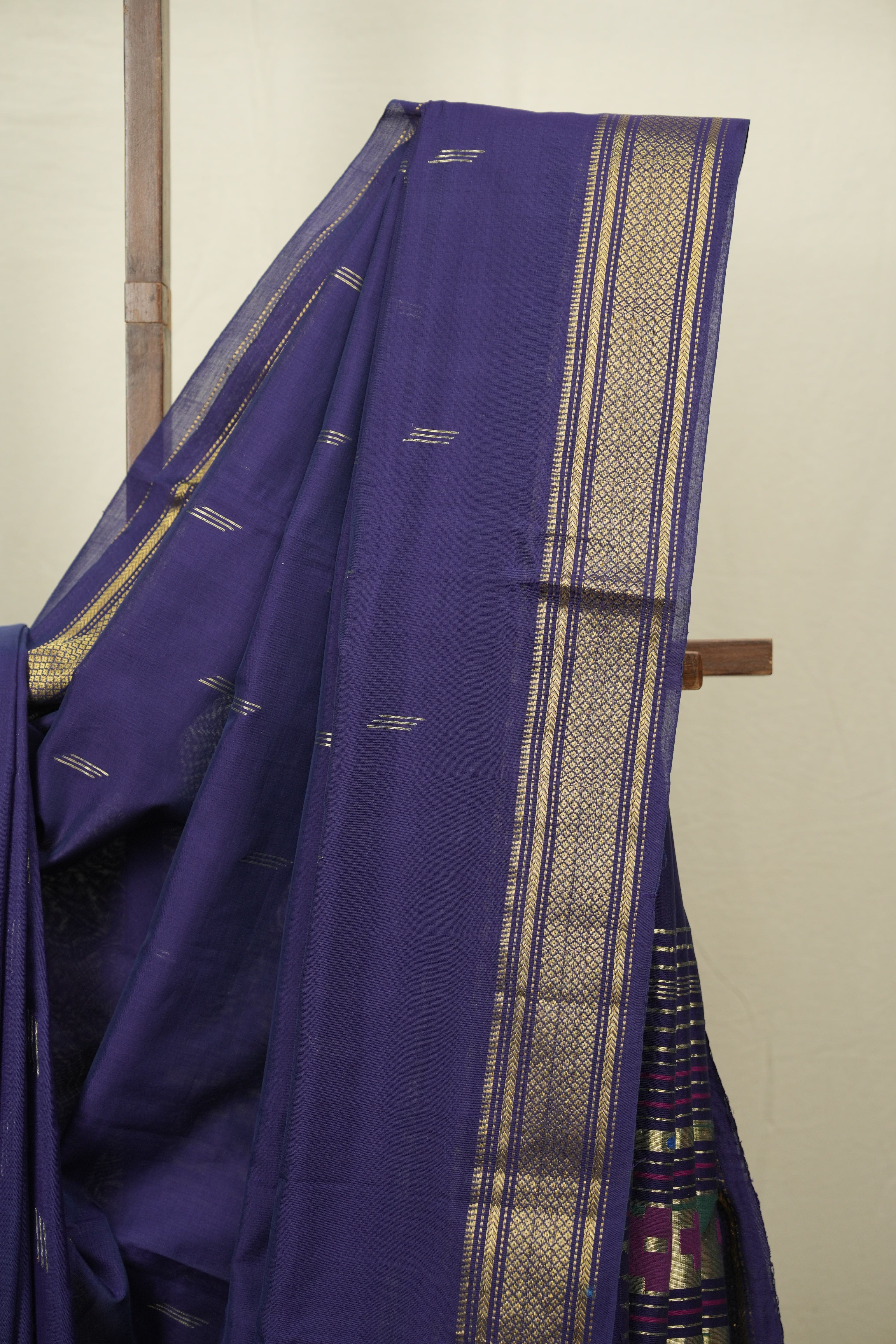 Purple Cotton Paithani Saree - SRPCPS811