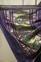 Purple Cotton Paithani Saree - SRPCPS811
