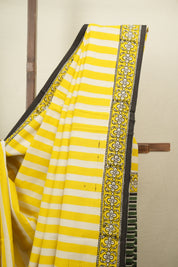 Cream Yellow HBP Cotton Saree - SRCYCS3788