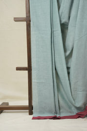 Powder Blue Bengal Cotton Saree - SRPBBCS154