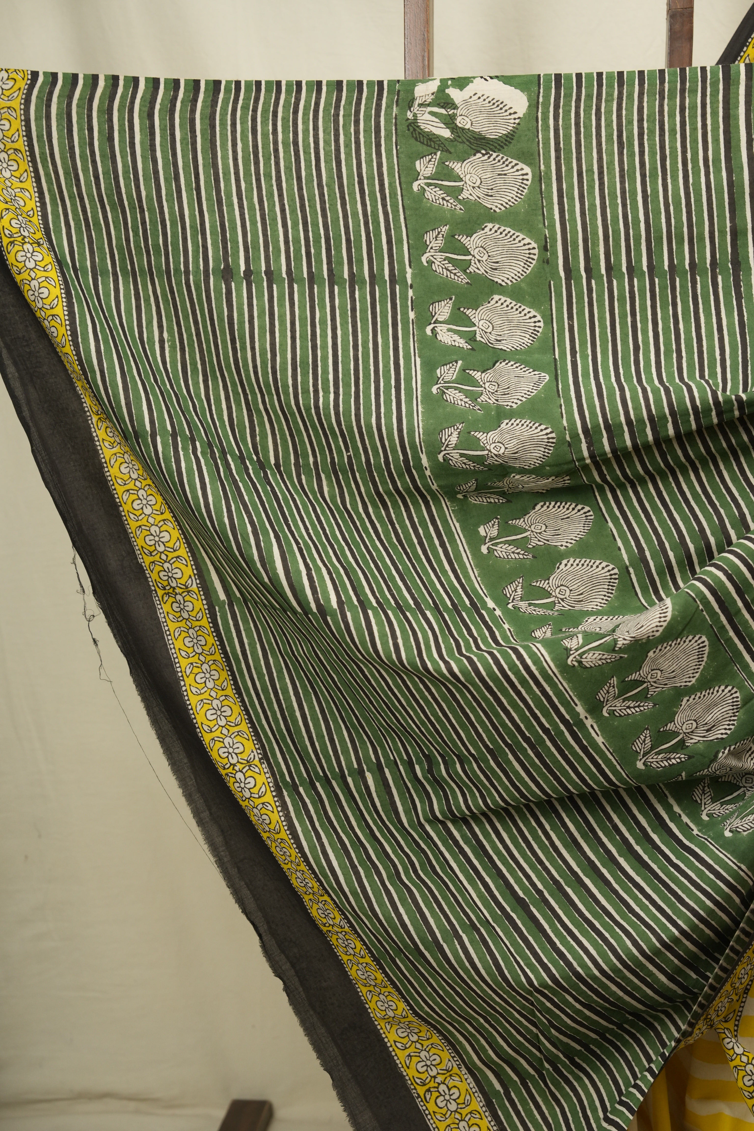 Cream Yellow HBP Cotton Saree - SRCYCS3788