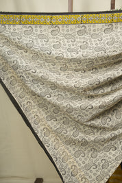 Cream Yellow HBP Cotton Saree - SRCYCS3788