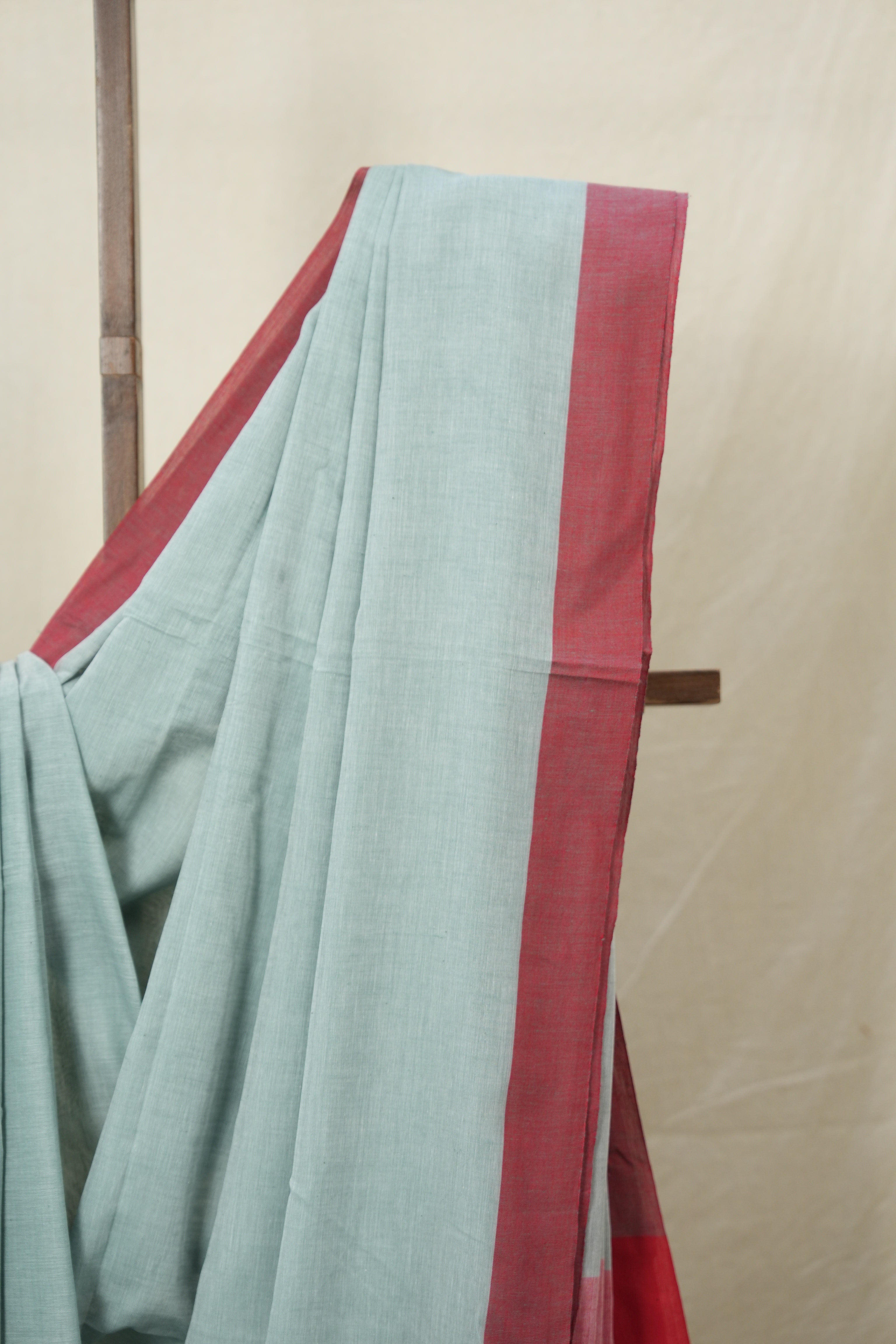Powder Blue Bengal Cotton Saree - SRPBBCS154