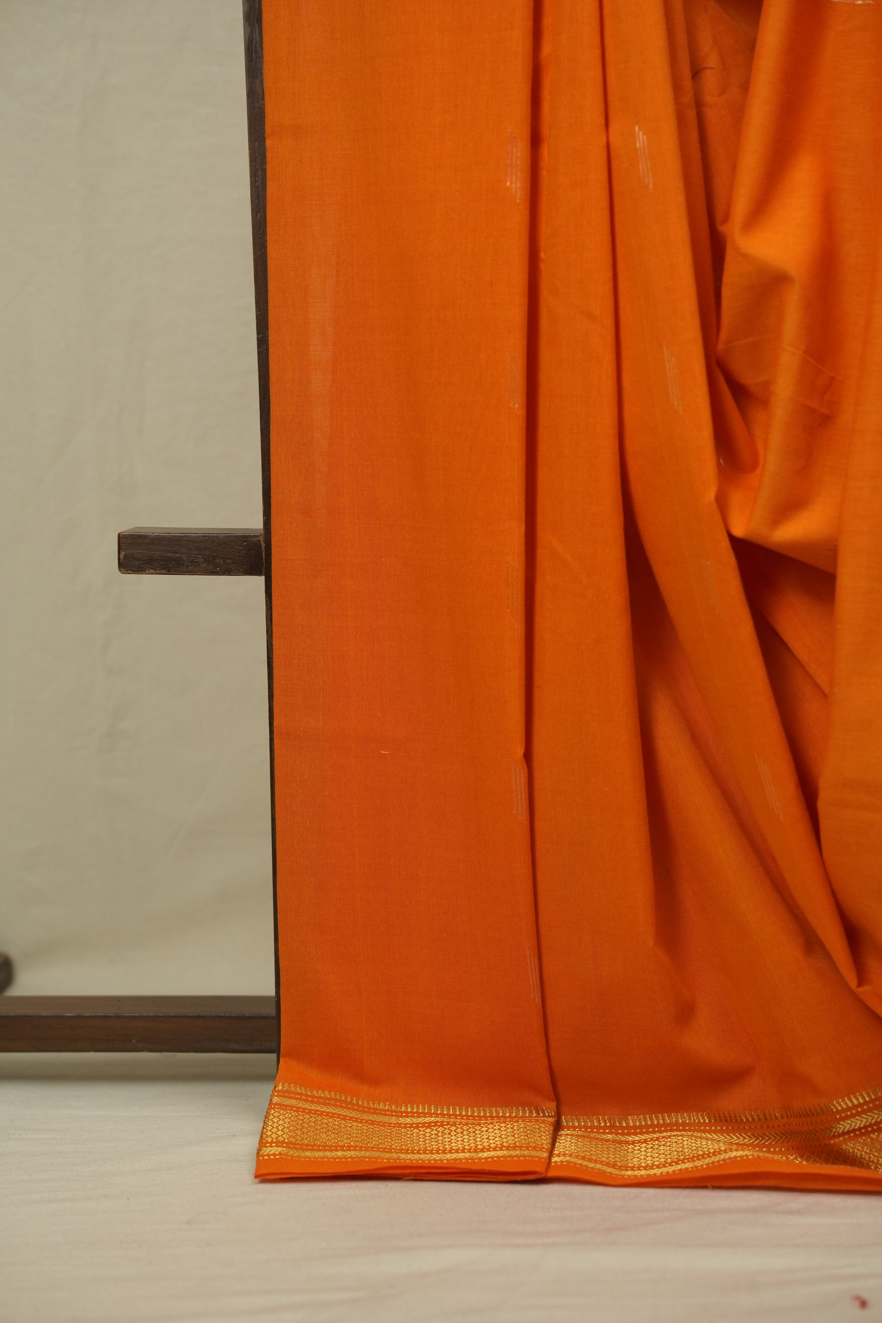 Orange Cotton Paithani Saree - SROCPS782