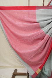 Powder Blue Bengal Cotton Saree - SRPBBCS154