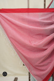 Powder Blue Bengal Cotton Saree - SRPBBCS154