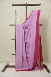 Purple Bengal Cotton Saree - SRPBCS161