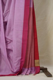 Purple Bengal Cotton Saree - SRPBCS161
