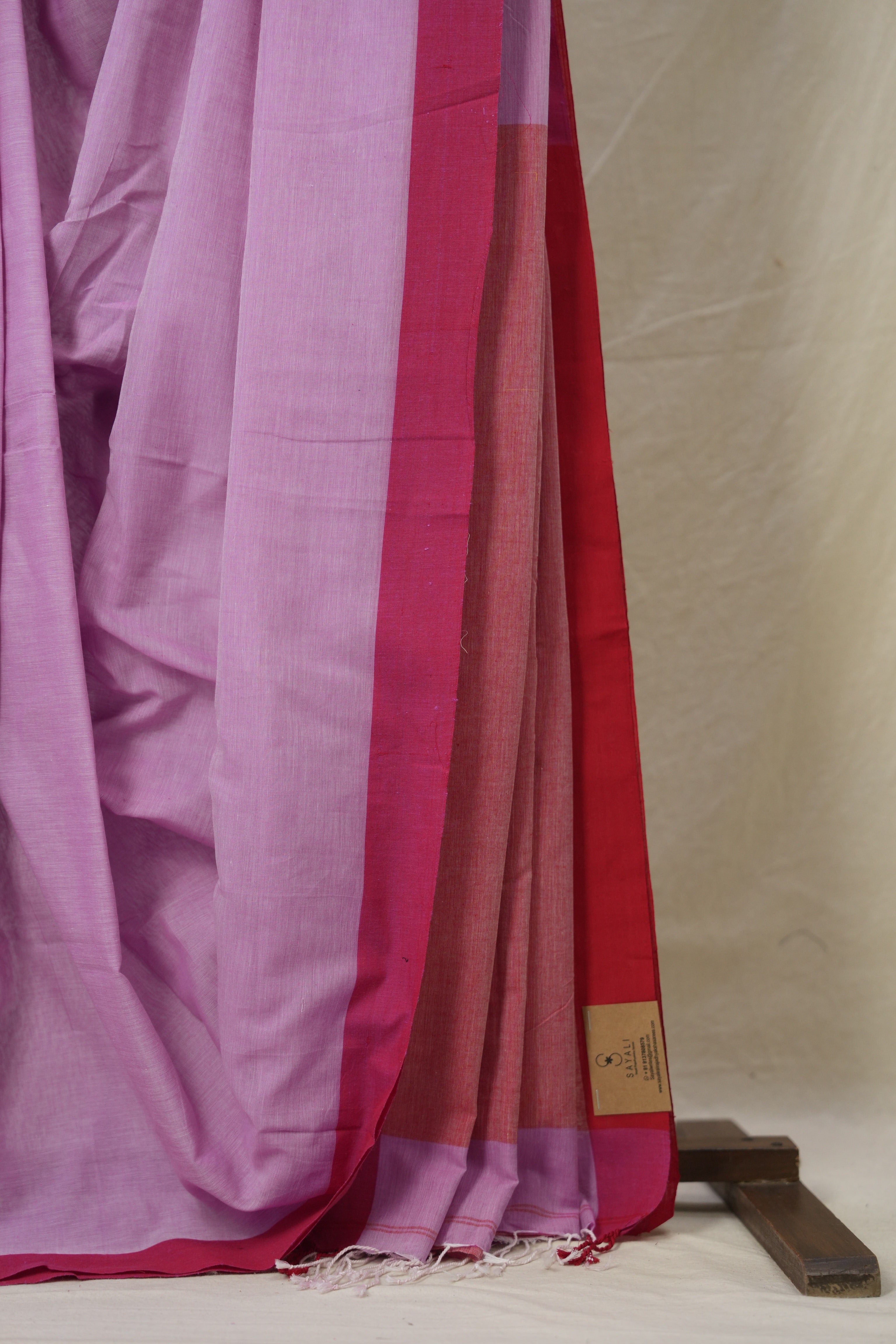 Purple Bengal Cotton Saree - SRPBCS161