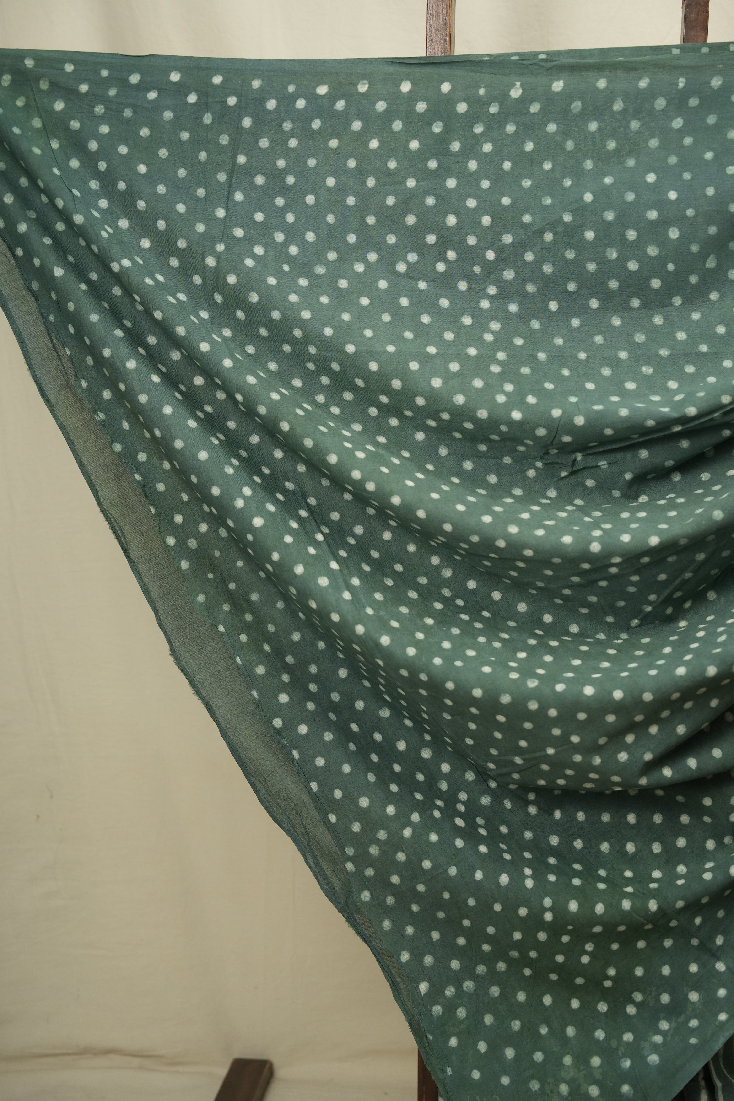 Sage Green HBP Cotton Saree - SRSGCS3789