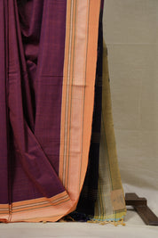 Two Tone Purple Cotton Ilkal Saree  - SRTPCIS661
