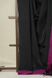 Black Bengal Cotton Saree - SRBBCS150