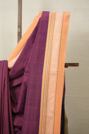 Two Tone Purple Cotton Ilkal Saree  - SRTPCIS661