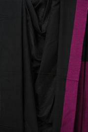 Black Bengal Cotton Saree - SRBBCS150