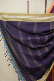 Two Tone Purple Cotton Ilkal Saree  - SRTPCIS661