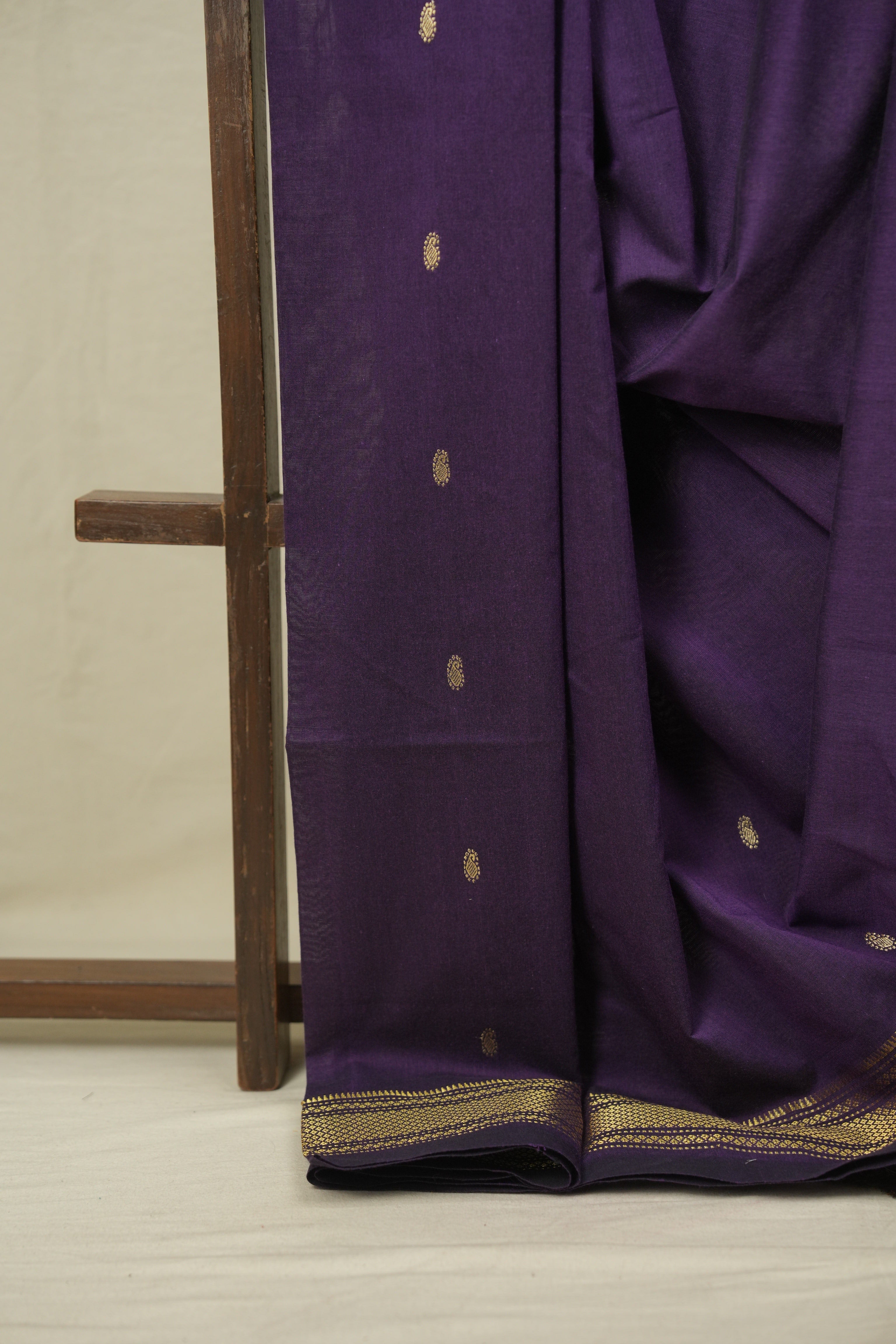 Purple Cotton Paithani Saree - SRPCPS783