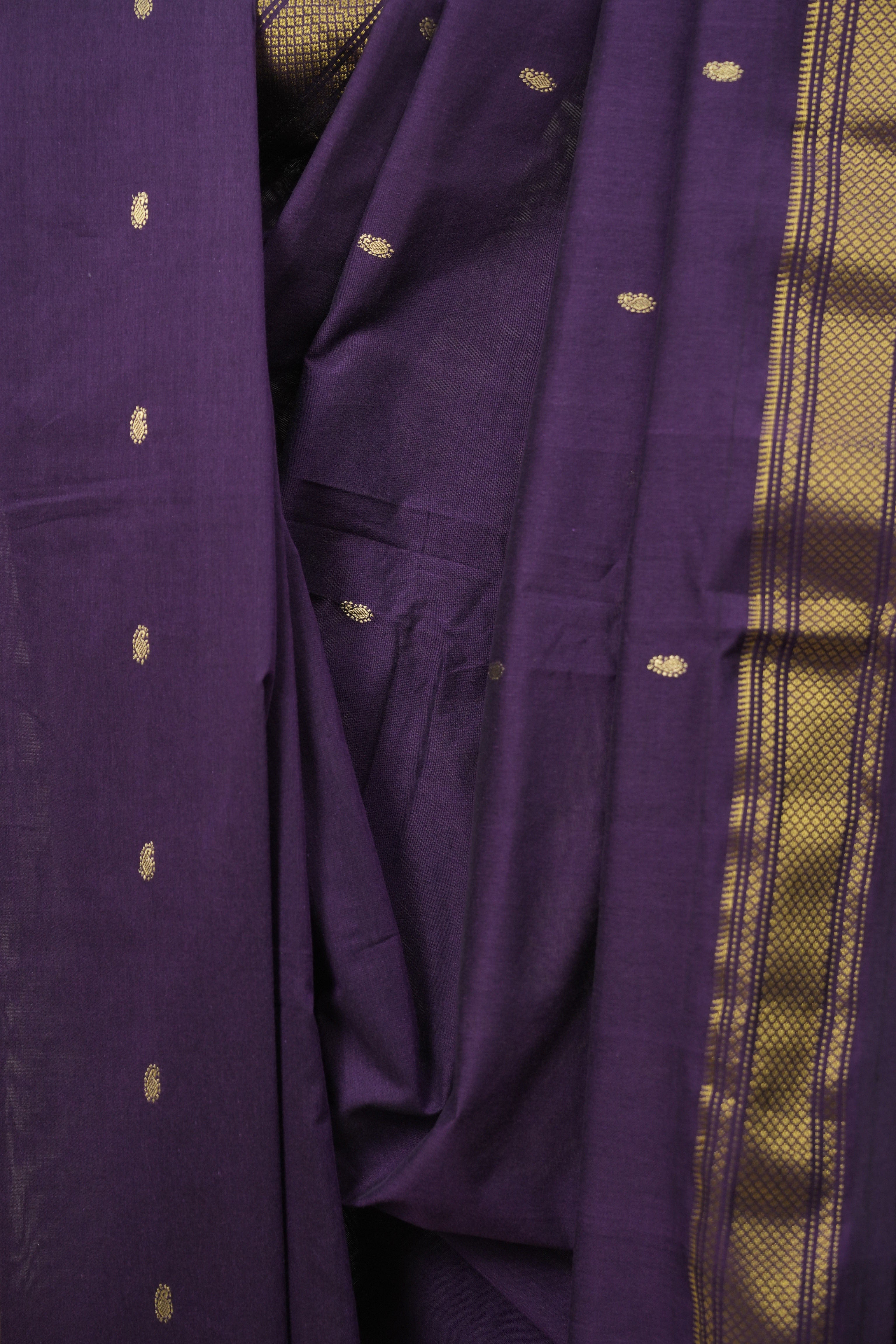Purple Cotton Paithani Saree - SRPCPS783
